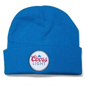 Coors Light Blue Cuffed Beanie Hat Made to Chill